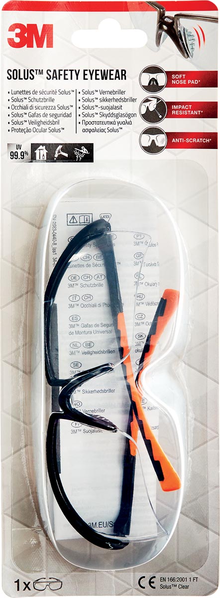 3M veiligheidsbril Solus, transparant