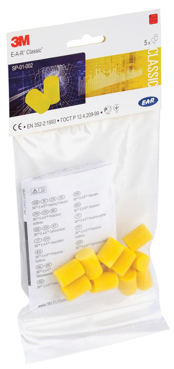 3M oordoppen, geluidsdemping tot 25 dB, blister van 10 stuks