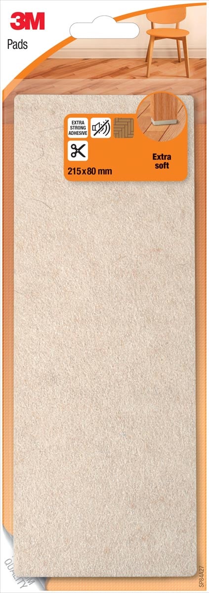 3M beschermende vloerpad, uit vilt, ft 21,5 x 8 cm 3M beschermende vloerpad, uit vilt, ft 21,5 x 8 cm