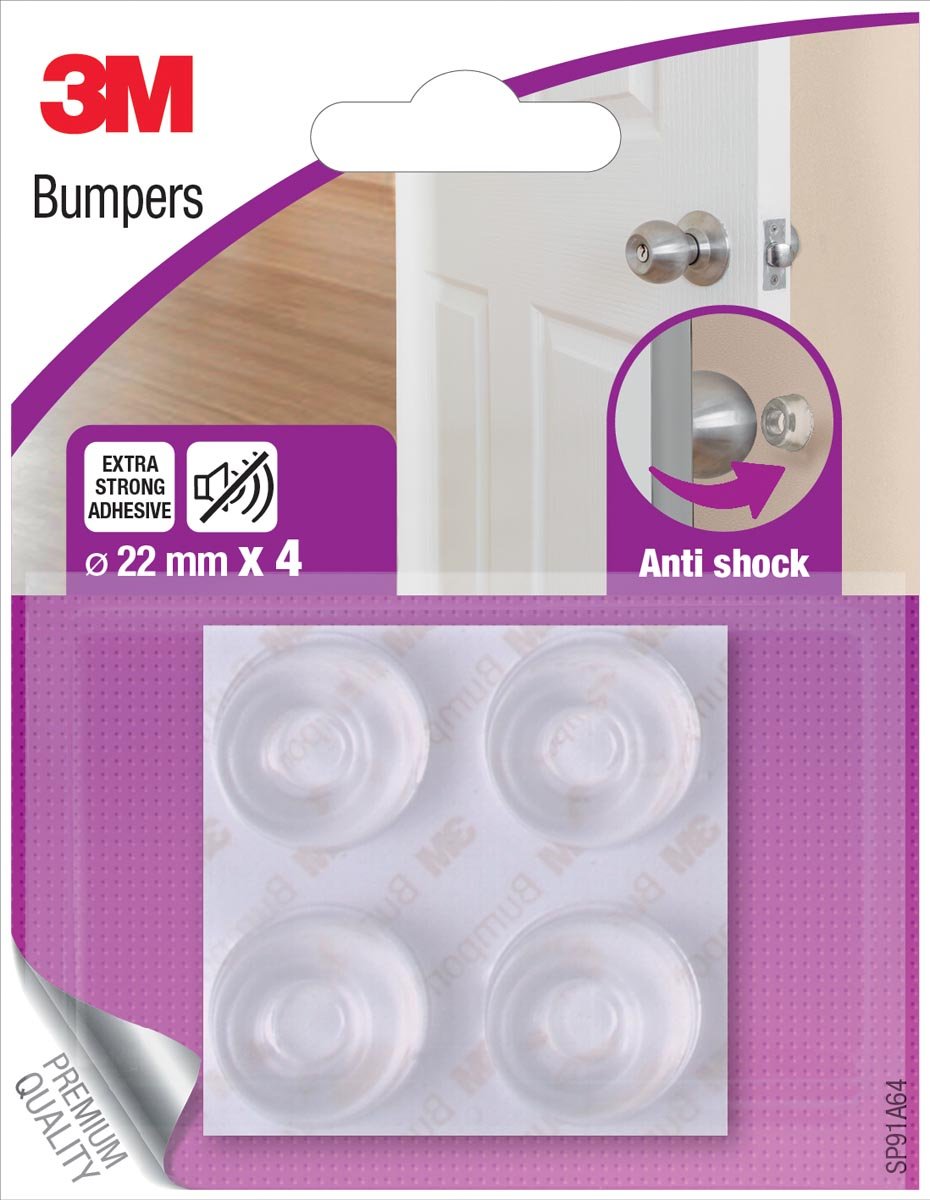 3M Bumpers, Anti shock, 22 mm, blister van 4 stuks afbeelding