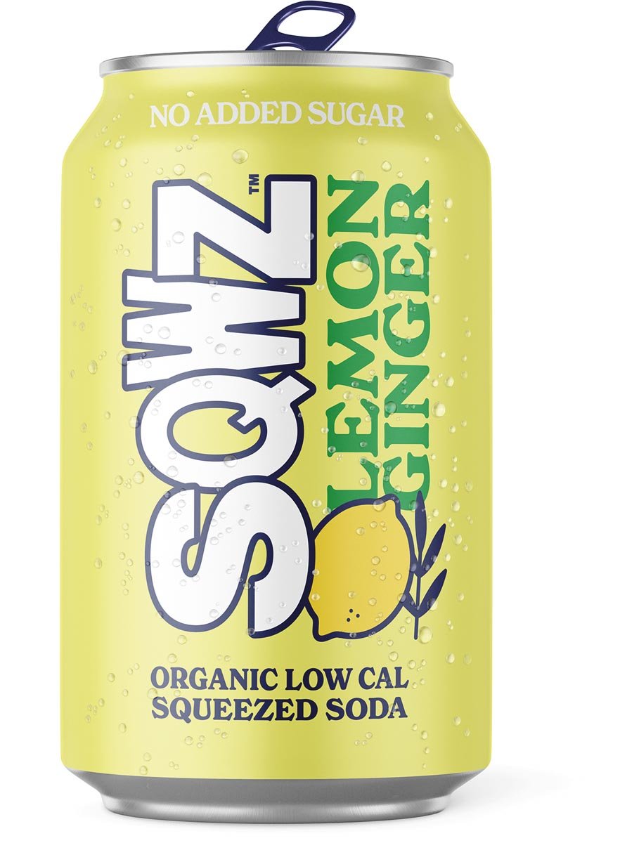 SQWZ frisdrank Lemon Ginger BIO, blikje van 33 cl, pak van 12 stuks SQWZ frisdrank Lemon Ginger BIO, blikje van 33 cl, pak van 12 stuks