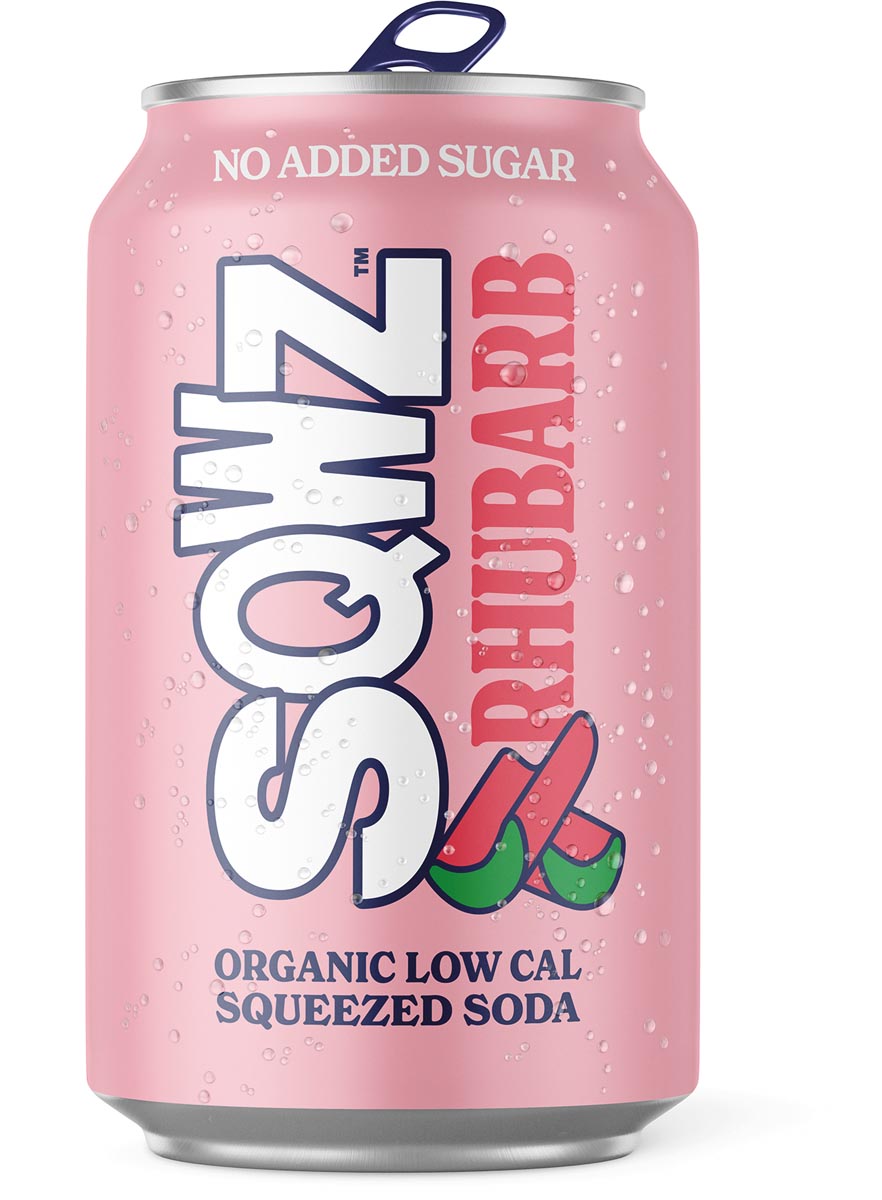 SQWZ frisdrank Rhubarb BIO, blikje van 33 cl, pak van 12 stuks SQWZ frisdrank Rhubarb BIO, blikje van 33 cl, pak van 12 stuks