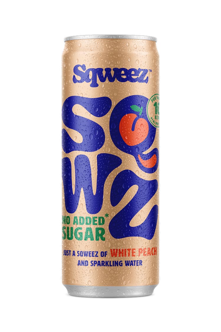 SQWZ frisdrank White Peach BIO, blikje van 25 cl, pak van 12 stuks afbeelding