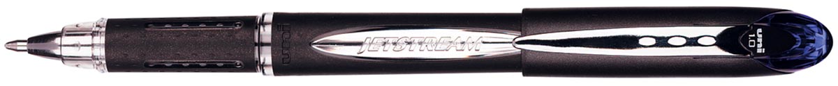 Uni-ball roller Jetstream blauw, schrijfbreedte 0,45 mm, medium schrift, schrijfpunt 1 mm, zwarte rubb... afbeelding