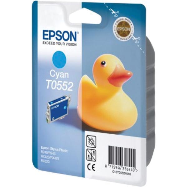 Epson inktcartridge T0552, 290 pagina's, OEM C13T05524010, cyaan