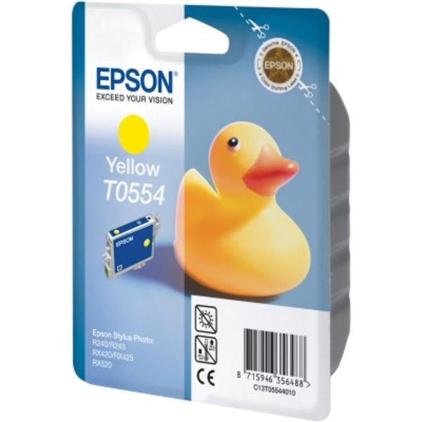 Epson inktcartridge T0554, 290 pagina's, OEM C13T05544010, geel