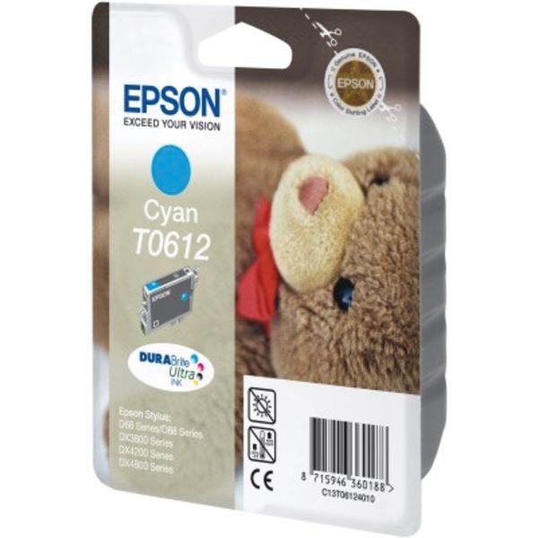Epson inktcartridge T0612, 250 pagina's, OEM C13T06124010, cyaan