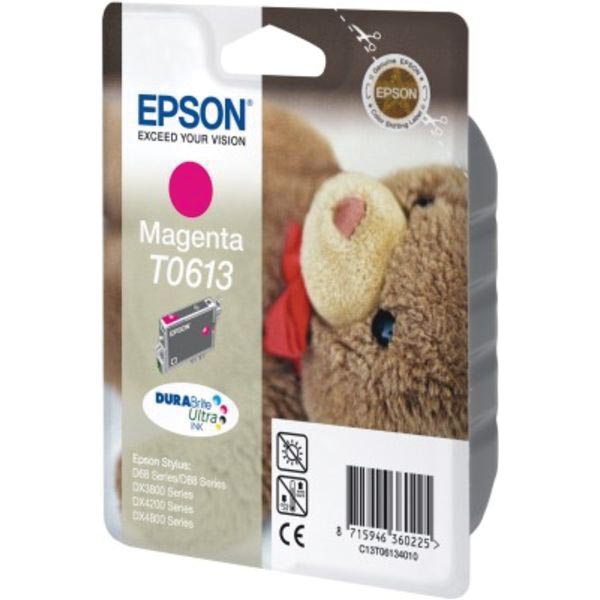 Epson inktcartridge T0613, 250 pagina's, OEM C13T06134010, magenta