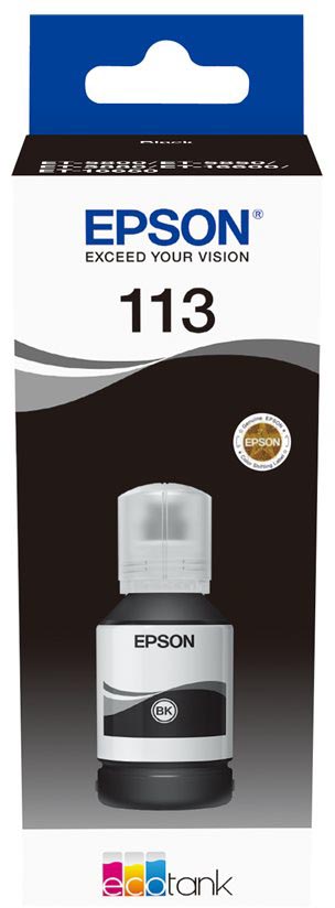 Epson inktfles 113, 7.500 pagina&apos;s, OEM C13T06B140, zwart afbeelding