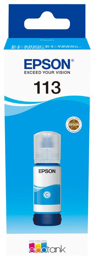 Epson inktfles 113, 6.000 pagina&apos;s, OEM C13T06B240, cyaan afbeelding