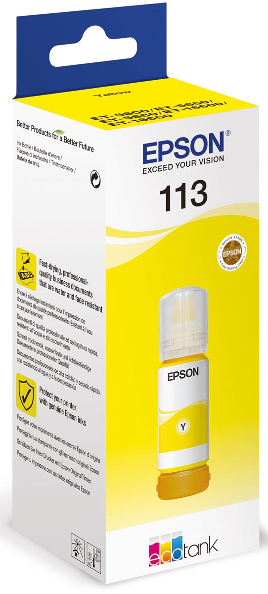 Epson inktfles 113, 6.000 pagina's, OEM C13T06B440, geel