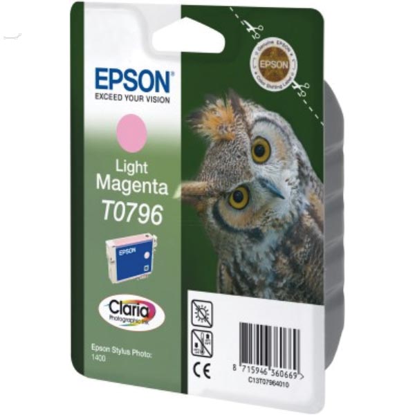 Epson inktcartridge T0796, 975 pagina's, OEM C13T07964010, licht magenta