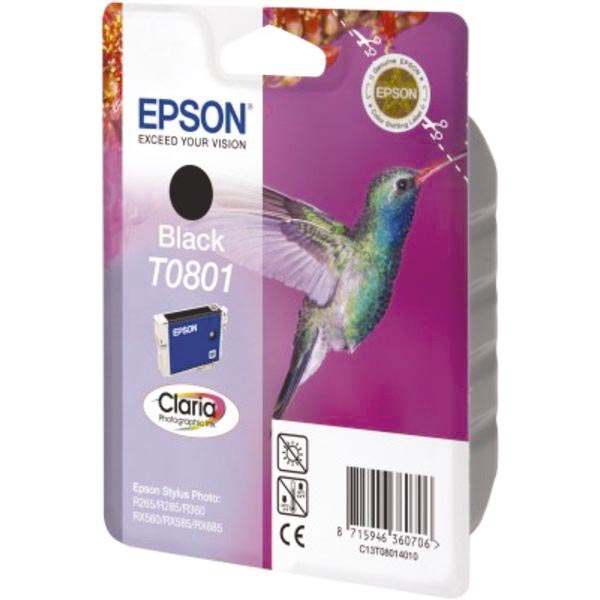 Epson inktcartridge T0801, 330 pagina's, OEM C13T08014011, zwart Epson inktcartridge T0801, 330 pagina's, OEM C13T08014011, zwart