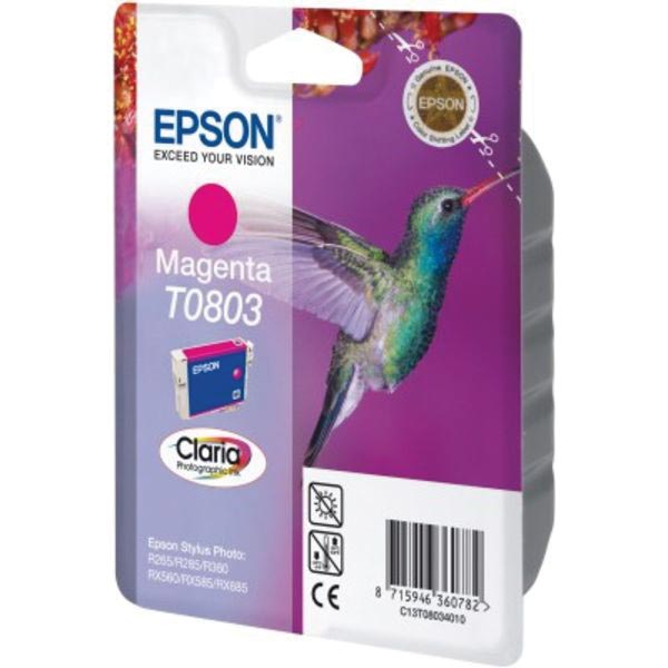 Epson inktcartridge T0803, 220 pagina's, OEM C13T08034011, magenta