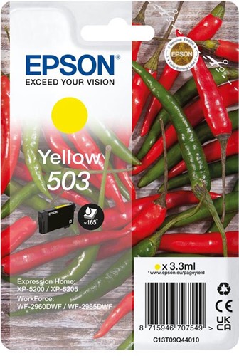 Epson inktcartridge 503, 165 pagina's, OEM C13T09Q44010, geel