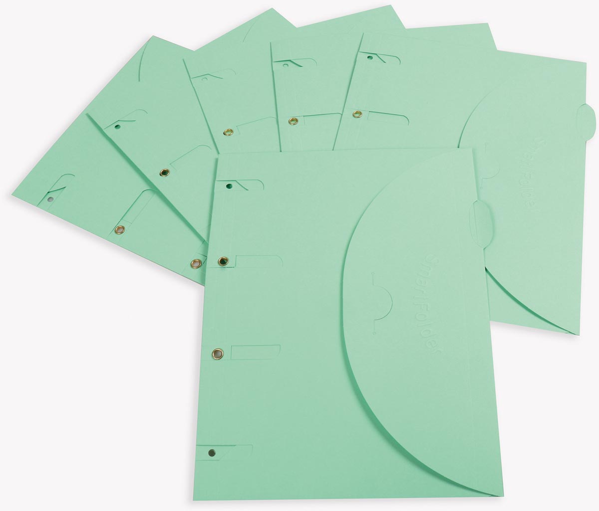 Tarifold smartfolder, geperforeerde showtas, ft A4, pak van 6 stuks, groen