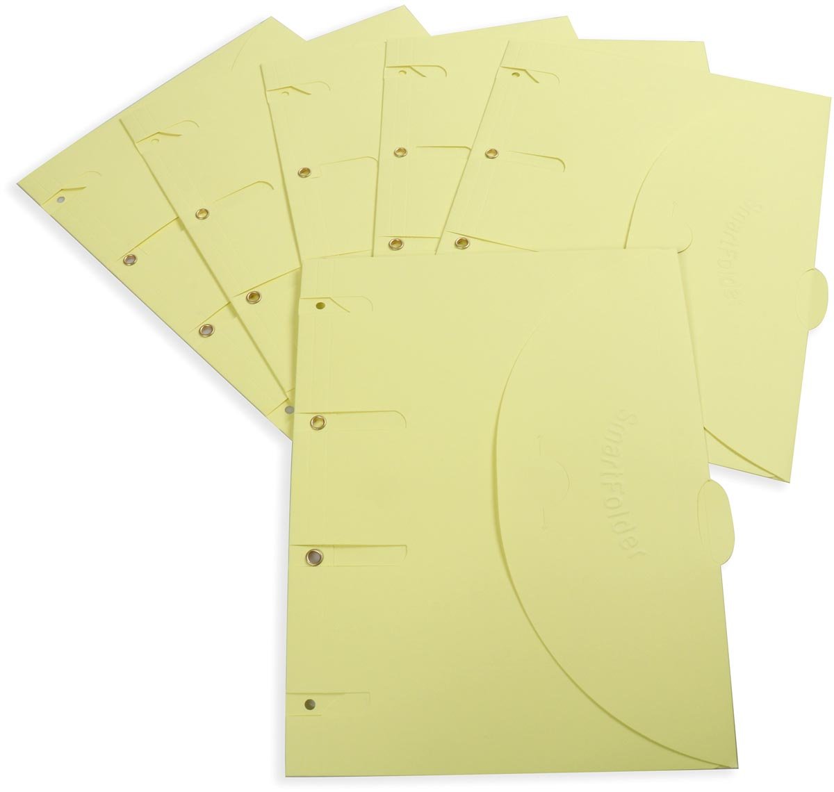 Tarifold smartfolder, geperforeerde showtas, ft A4, pak van 6 stuks, geel