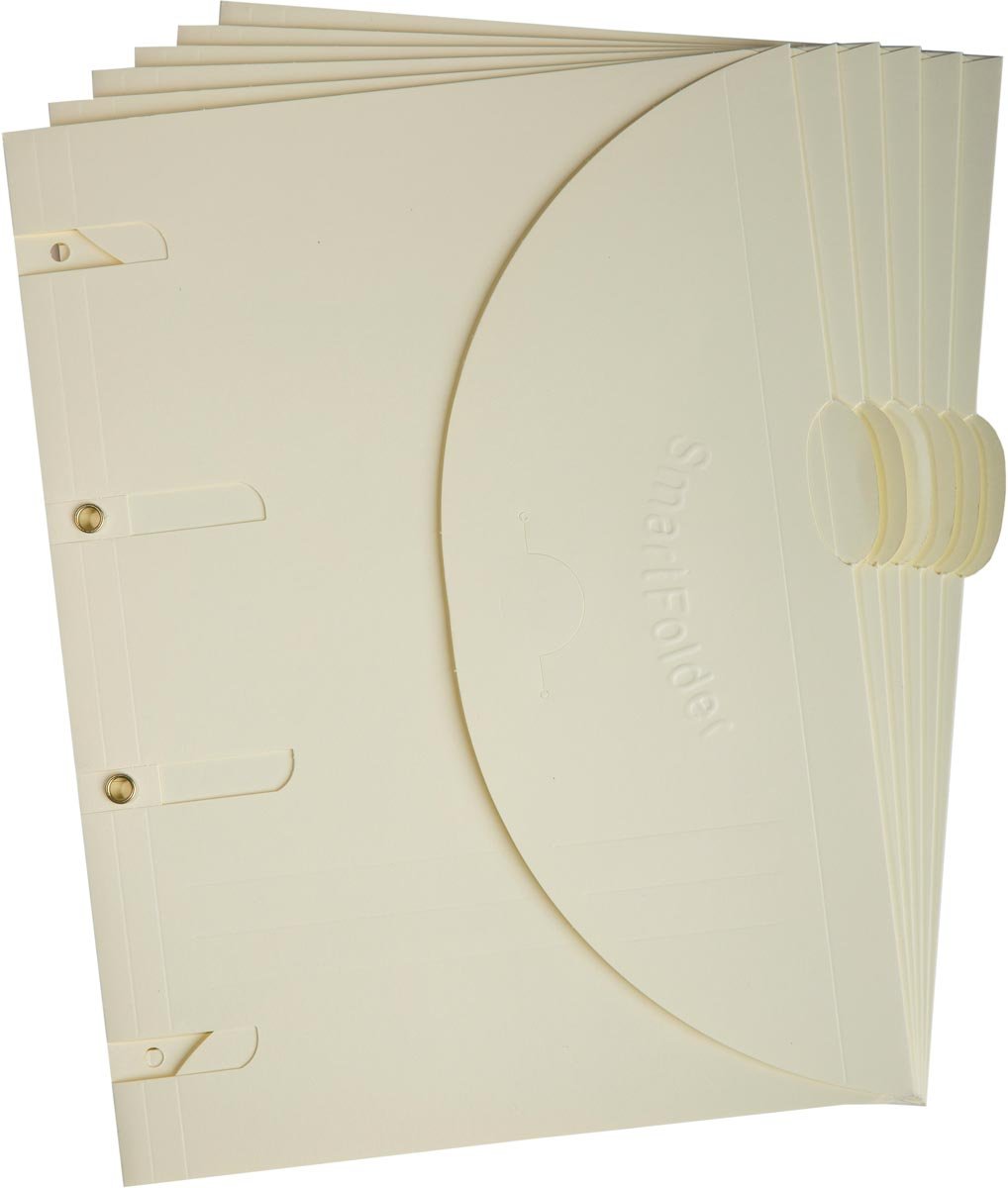 Tarifold smartfolder, geperforeerde showtas, ft A4, pak van 6 stuks, beige