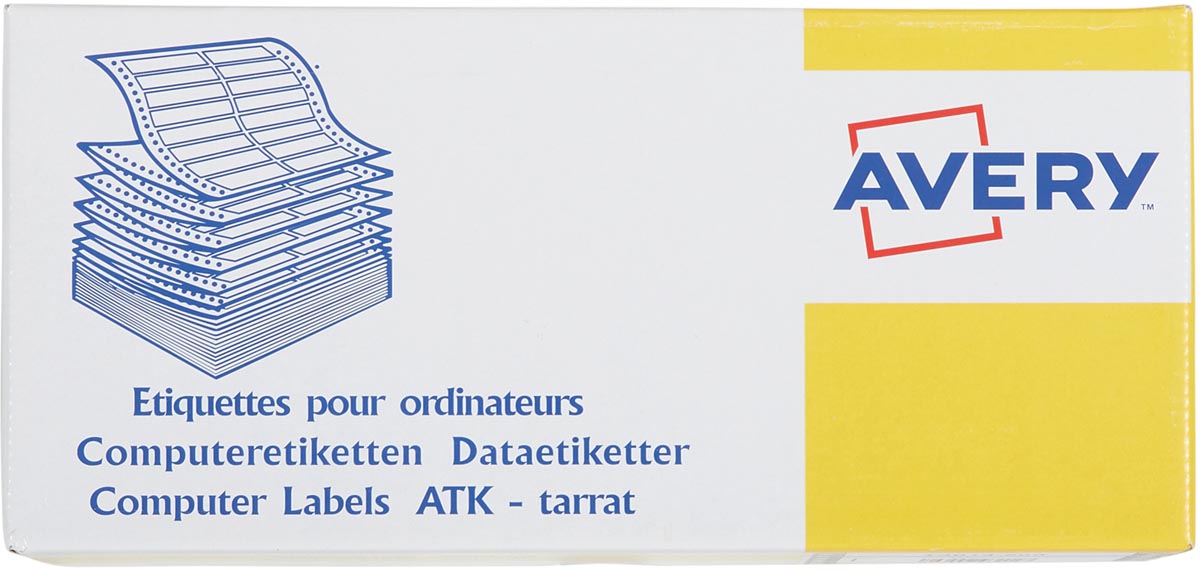 Avery Witte computeretiketten ft 89 x 23,4 mm (b x h), 6.000 stuks