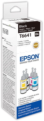 Epson inktfles T664, 4.500 pagina's, OEM C13T664140, zwart