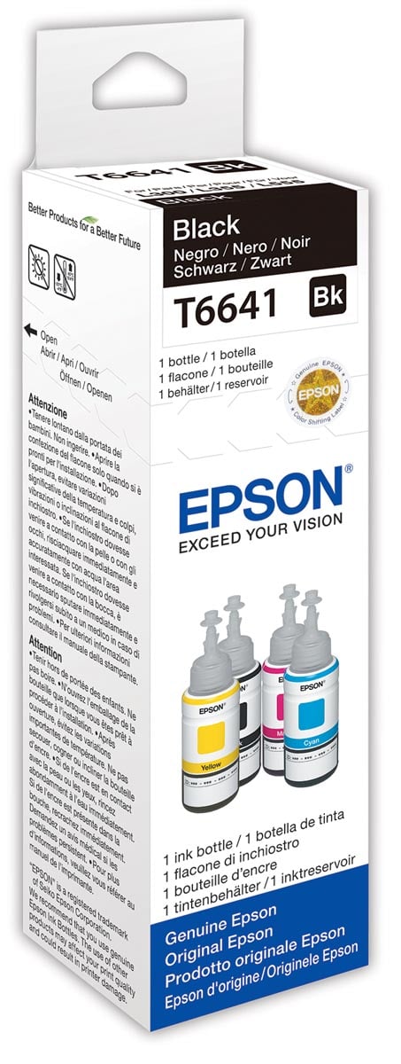 Epson inktfles T664, 4.500 pagina&apos;s, OEM C13T664140, zwart