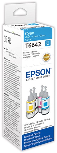 Epson inktfles T664, 7.500 pagina's, OEM C13T664240, cyaan