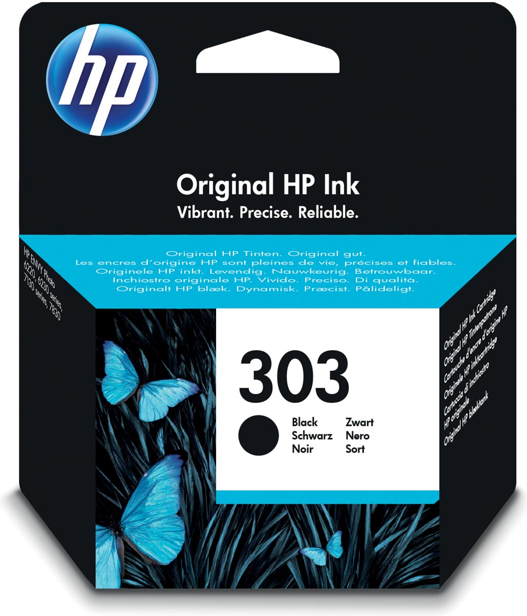 HP inktcartridge 303, 200 pagina&apos;s, OEM T6N02AE, zwart afbeelding
