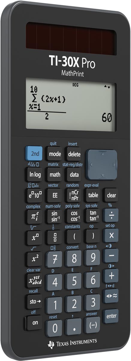 Texas wetenschappelijke rekenmachine TI-30X Pro MathPrint, in een kartonnen doosje Texas wetenschappelijke rekenmachine TI-30X Pro MathPrint, in een kartonnen doosje
