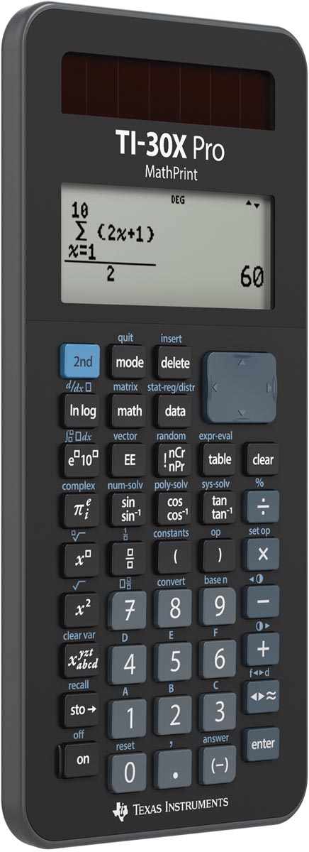 Texas wetenschappelijke rekenmachine TI-30X Pro MathPrint Frans- en Duitstalig, op blister