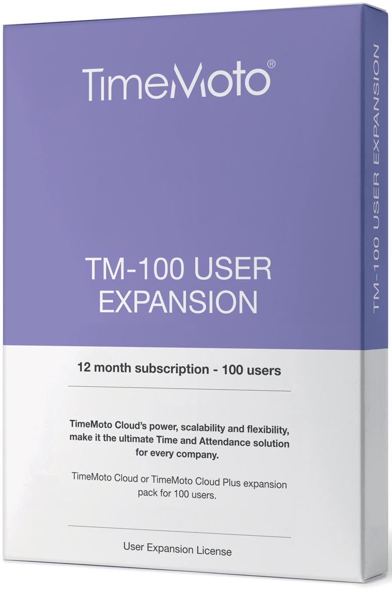 Safescan TimeMoto Cloud User Expansion pakket, 100 gebruikers