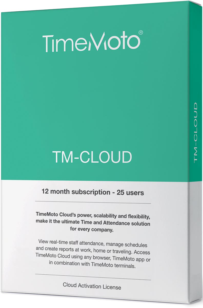 Safescan software voor tijdsregistratiesystemen, TimeMoto Cloud Safescan software voor tijdsregistratiesystemen, TimeMoto Cloud