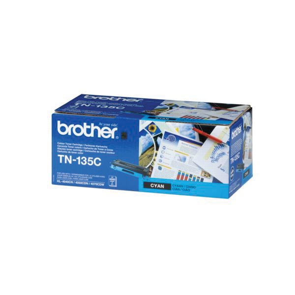 Brother toner, 4.000 pagina's, OEM TN-135C, cyaan
