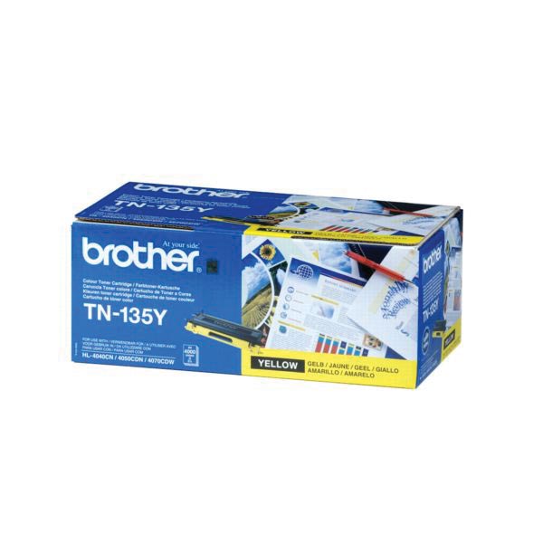 Brother toner, 4.000 pagina's, OEM TN-135Y, geel