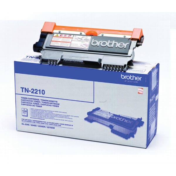 Brother toner, 1.200 pagina&apos;s, OEM TN-2210, zwart afbeelding