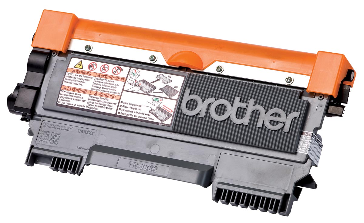 Brother toner, 2.600 pagina&apos;s, OEM TN-2220, zwart afbeelding