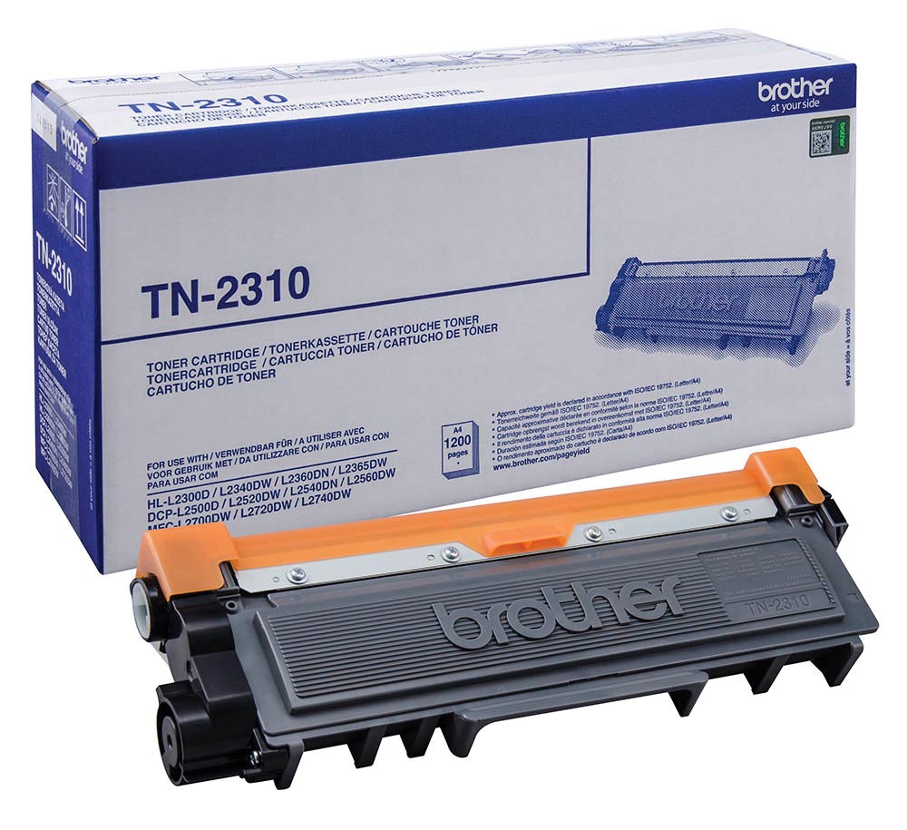 Brother toner, 1.200 pagina&apos;s, OEM TN-2310, zwart afbeelding