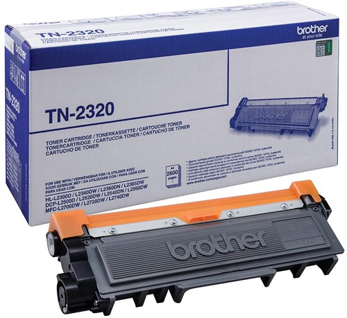 Brother toner, 2.600 pagina's, OEM TN-2320, zwart