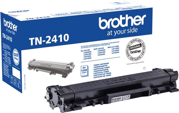 Brother toner, 1.400 pagina&apos;s, OEM TN-2410, zwart afbeelding