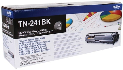 Brother toner, 2.500 pagina's, OEM TN-241BK, zwart
