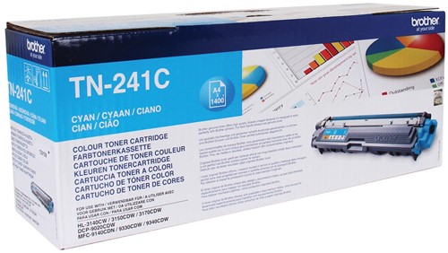 Brother toner, 1.400 pagina's, OEM TN-241C, cyaan