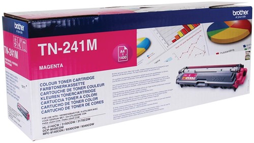 Brother toner, 1.400 pagina's, OEM TN-241M, magenta