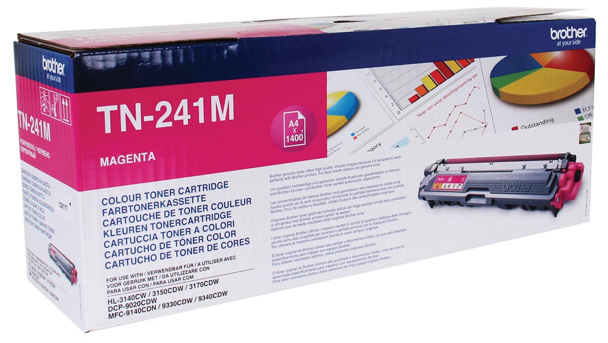 Brother toner, 1.400 pagina&apos;s, OEM TN-241M, magenta afbeelding