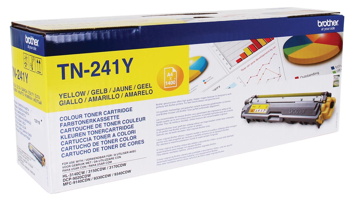 Brother toner, 1.400 pagina&apos;s, OEM TN-241Y, geel afbeelding