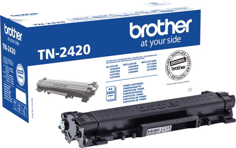 Brother toner, 3.000 pagina&apos;s, OEM TN-2420, zwart afbeelding