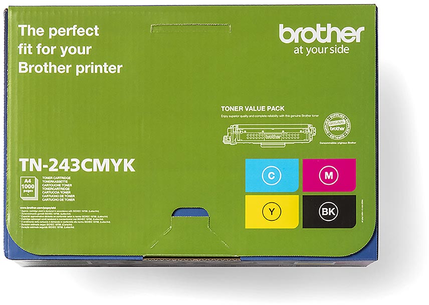 Brother toner, 1.000 pagina&apos;s, OEM TN-243CMYK, 4 kleuren afbeelding