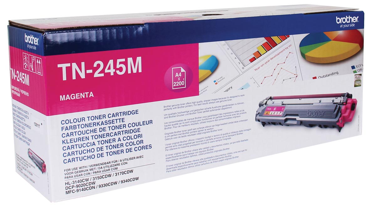Brother toner, 2.200 pagina&apos;s, OEM TN-245M, magenta