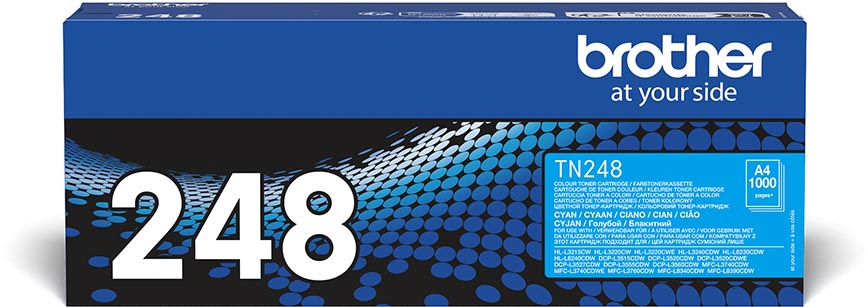 Brother toner, 1.000 pagina&apos;s, OEM TN-248C, cyaan afbeelding