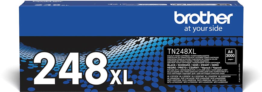Brother toner, 3.000 pagina&apos;s, OEM TN-248XLBK, zwart afbeelding