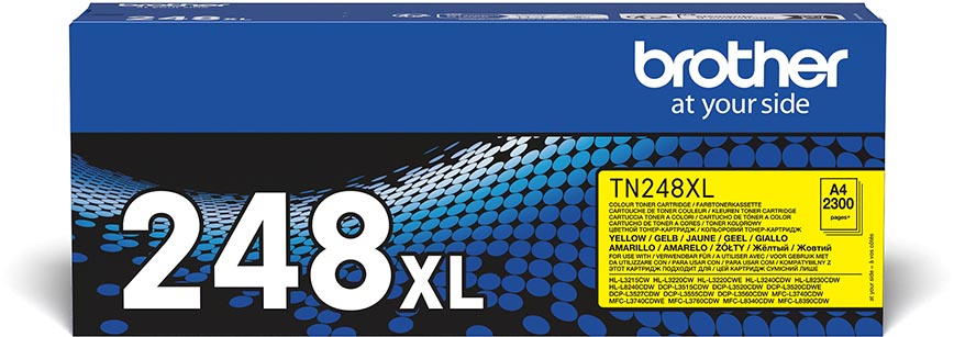 Brother toner, 2.300 pagina&apos;s, OEM TN-248XLY, geel afbeelding