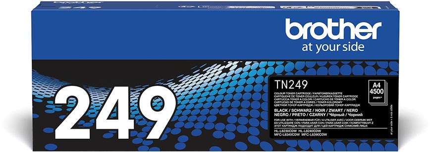 Brother toner, 4.000 pagina&apos;s, OEM TN-249BK, zwart afbeelding
